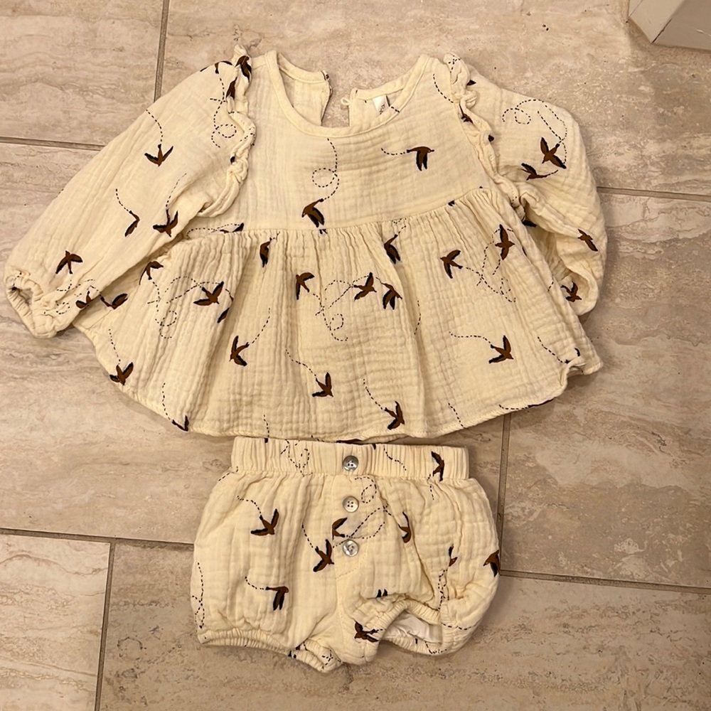 Rylee + Cru cream bloomer set
